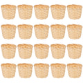 Pumsawn 20 Pack Mini Woven Baskets, Small Wicker Storage Basket for Desktop Organizer, Tiny Gift Basket for Candy, Sundries, Cra