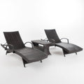 Christopher Knight Home Salem Chaise Lounge Set, Multibrown Wicker