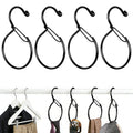 4 Pack Belt Hanger for Closet, Multipurpose Closet Hanger with S Hook, RustResistant Metal Belt Organizer & Tie Rack for Belts,