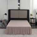 Bed Skirt Queen Size Ruffled Bed Skirt With Split Corners, Queen Bed Skirt 18 Inch Drop, Tsutomi Queen Size Bed Skirt Taupe For
