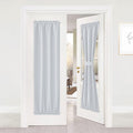 NICETOWN Greyish White Sidelight Door Panel - Room Darkening French Door Thermal Drapery for Privacy (25  Width x 72  Length, Pl