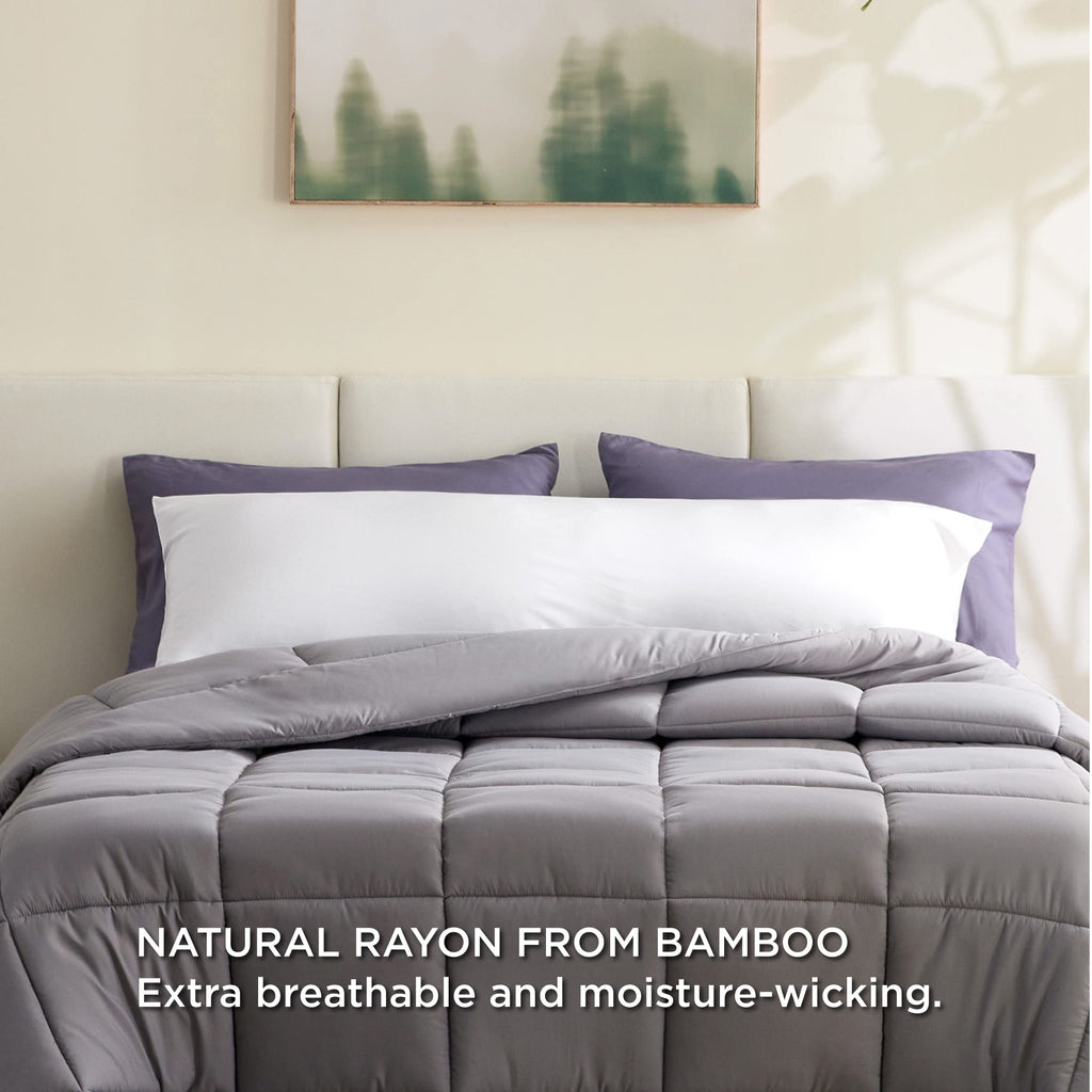 Bedsure Body Pillow Cover - White Long Cooling Pillow Cases, 100% Rayon Derived From Bamboo, Soft & Breathable Body Pillowcase With Envelope Closure, Gifts For Women Or Men, 1 Pack, 20X54 Inches
