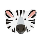 Talking Tables Face Safari Jungle Zoo Animal Tiger Zebra Party Plates, Pack Of 12, Width 23Cm, 9'', Orange, White And Black