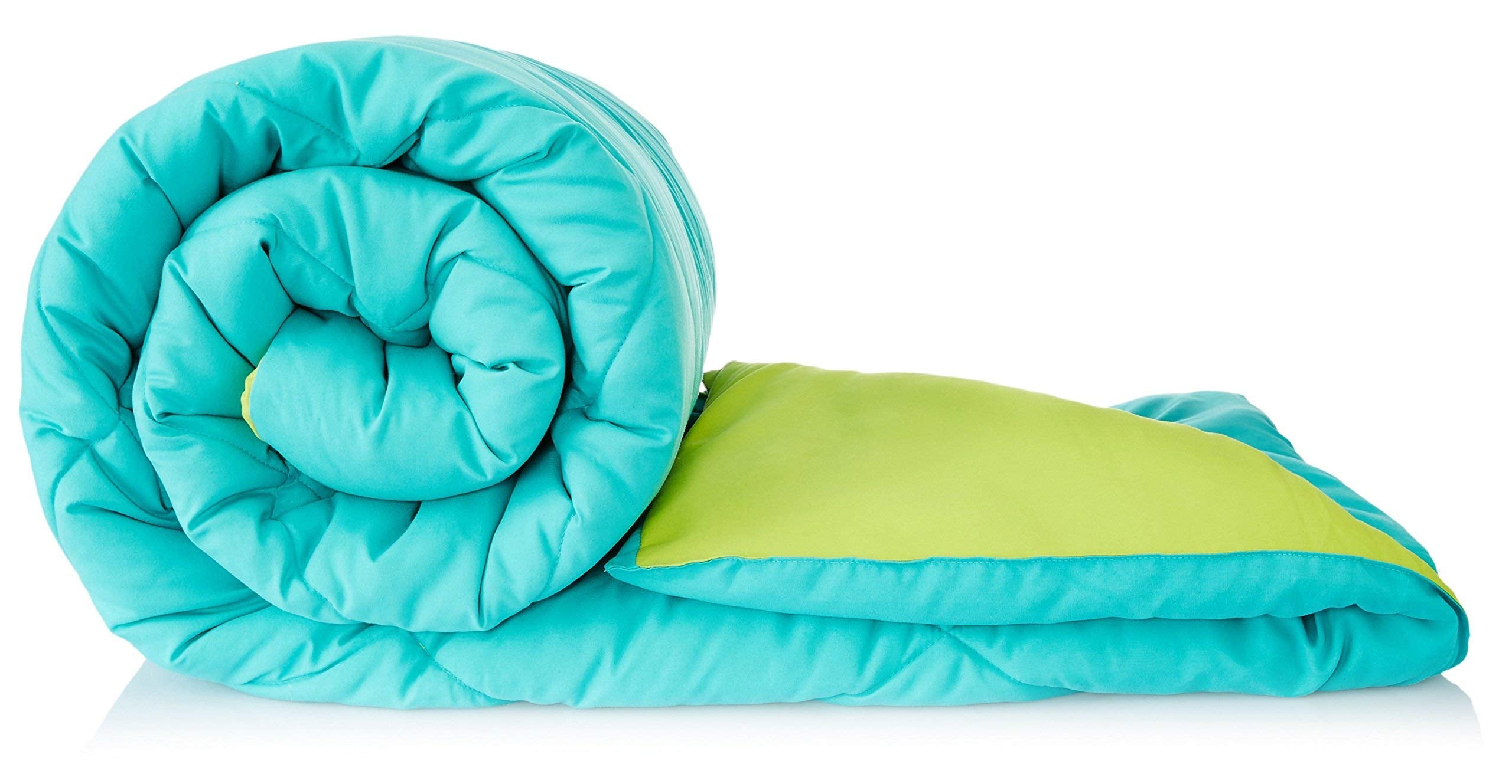 Crafiqa Microfiber Reversible Comforter Double Size , 200Gsm 85X95 Inches (Aqua Blue)