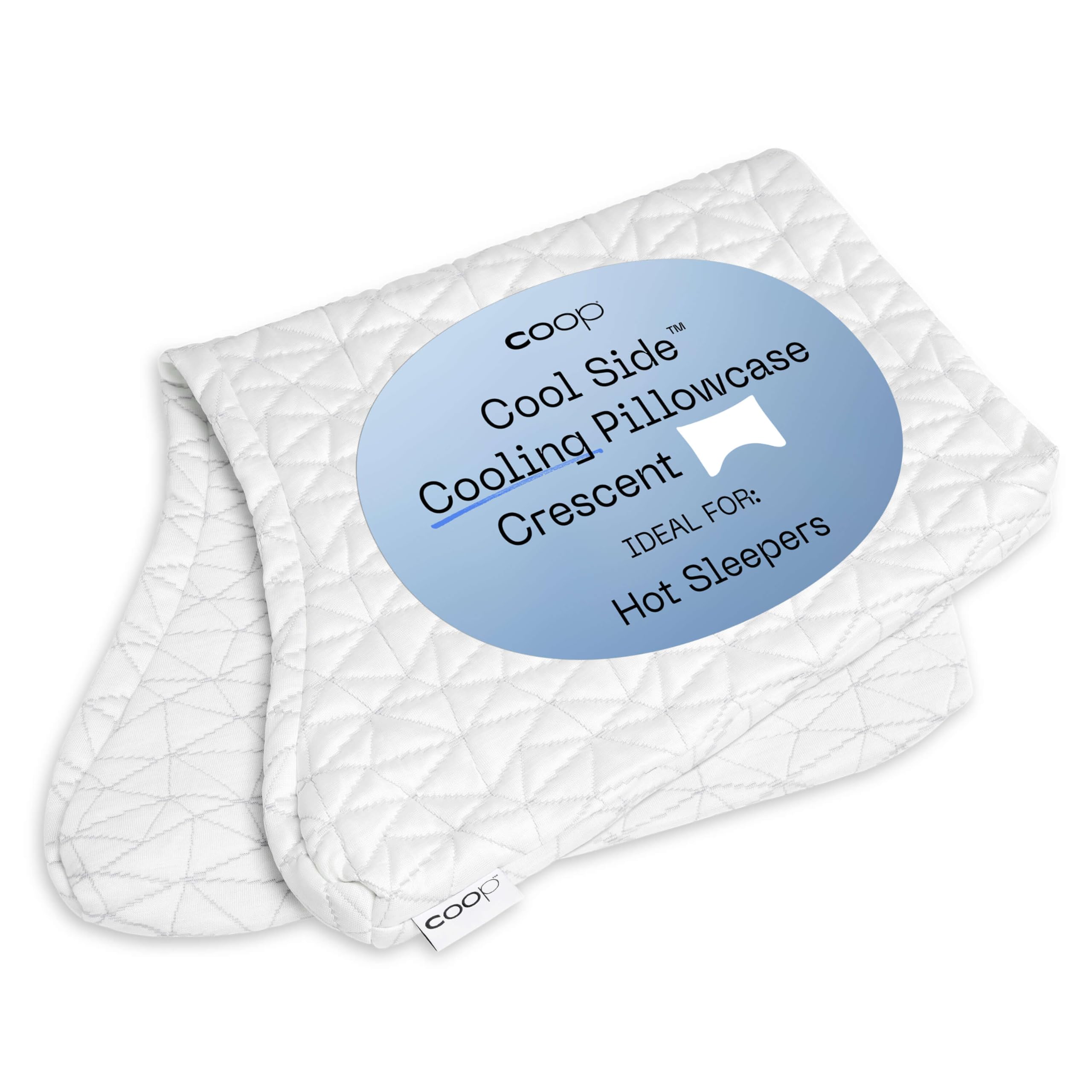 Coop Home Goods Cool Side Crescent King Size Pillow Case, Cooling Pillow Cases for Hot Sleepers, Two-Sided Pillow Covers, Cozy S