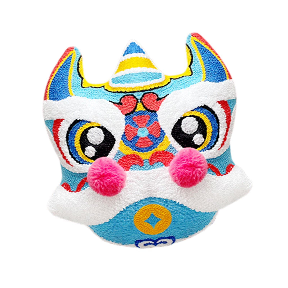 Atorse Chinese New Year Pillow Cushion Cover 3D Embroidered Pillow Case For Holiday Lion Blue 42Cm|Home & Garden|Home Dacor> Pil