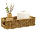 Toilet Paper Storage Basket, Wicker Baskets for Toilet Tank Top, Small Woven Basket Toilet Tank Basket Bedroom Kitchen Bathroom 