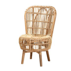 bali & pari Nagoya Natural Rattan Accent Chair, Light Honey/Natural Teak (235-13343-HiT)