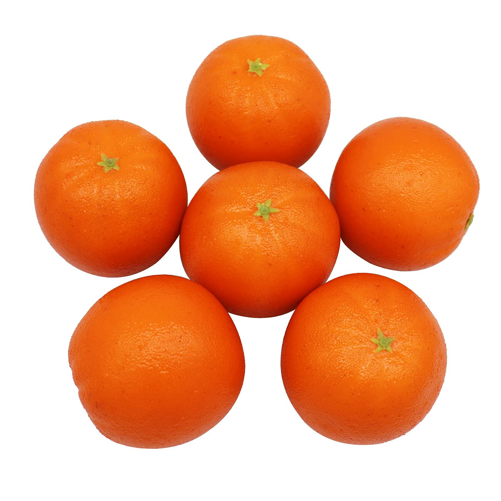 D-Seven 6Pcs Fake Orange Artificial Fruit Faux Orange For Home Shop Office Hotel Supermarket Props Or Decoration
