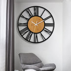 1St Owned Wall Clock For Home Decor - Antique 24 Inch Wood Wall Clocks Battery Operated Silent Non Ticking Simple Minimalist Rom