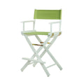 Casual Home 220-01/021-72 24" White Frame-Lime Green Canvas Director Chair Counter Height, Whiteframe