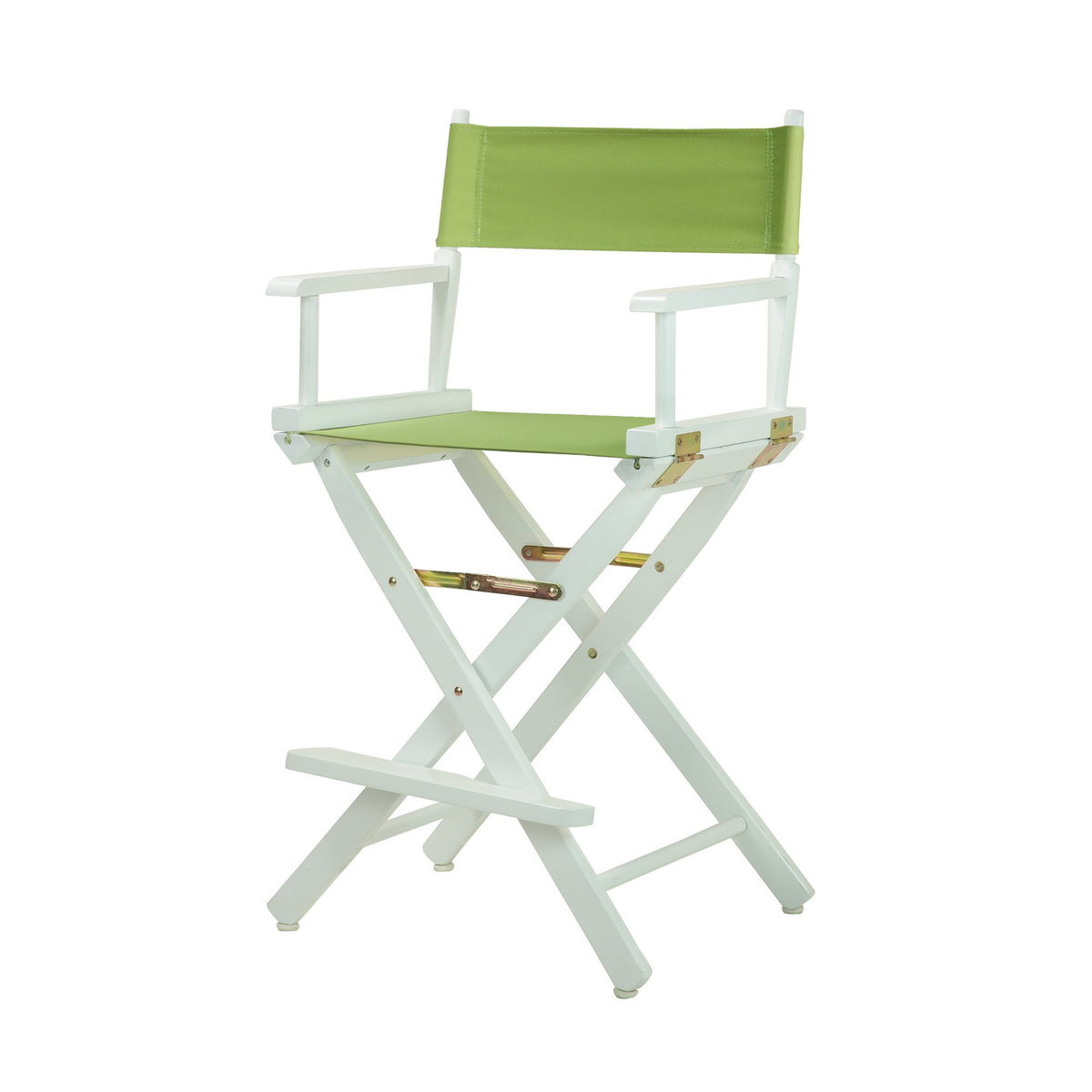 Casual Home 220-01/021-72 24&quot; White Frame-Lime Green Canvas Director Chair Counter Height, Whiteframe