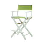 Casual Home 220-01/021-72 24" White Frame-Lime Green Canvas Director Chair Counter Height, Whiteframe