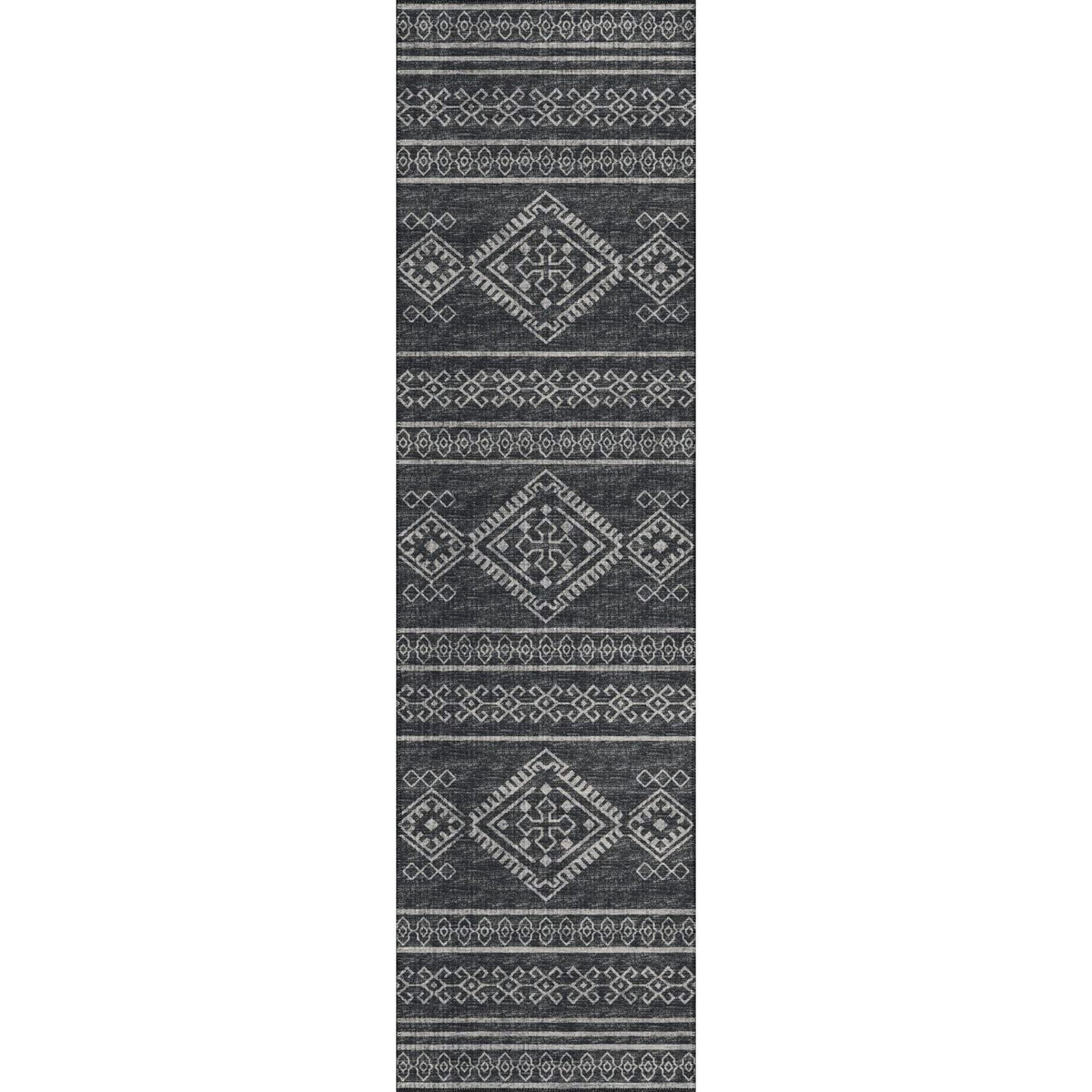 Sedona Sn14 Black Transitional Rug Runner 2' 3&quot; X 10'