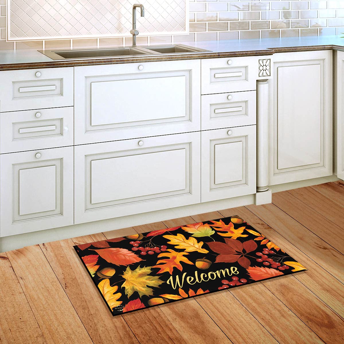 Briarwood Lane Fall Leaves Welcome Doormat Autumn Indoor/Outdoor 30' X 18'
