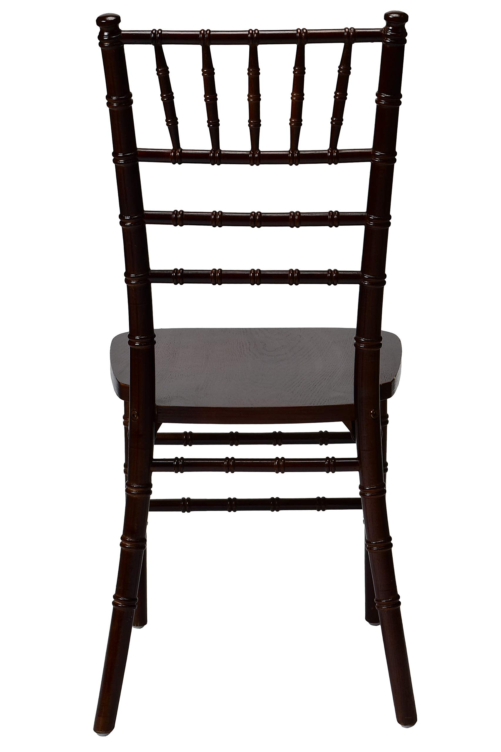 Commercial Seating Products European Red Mahogany Wood Dining Chairs, 1-Pack