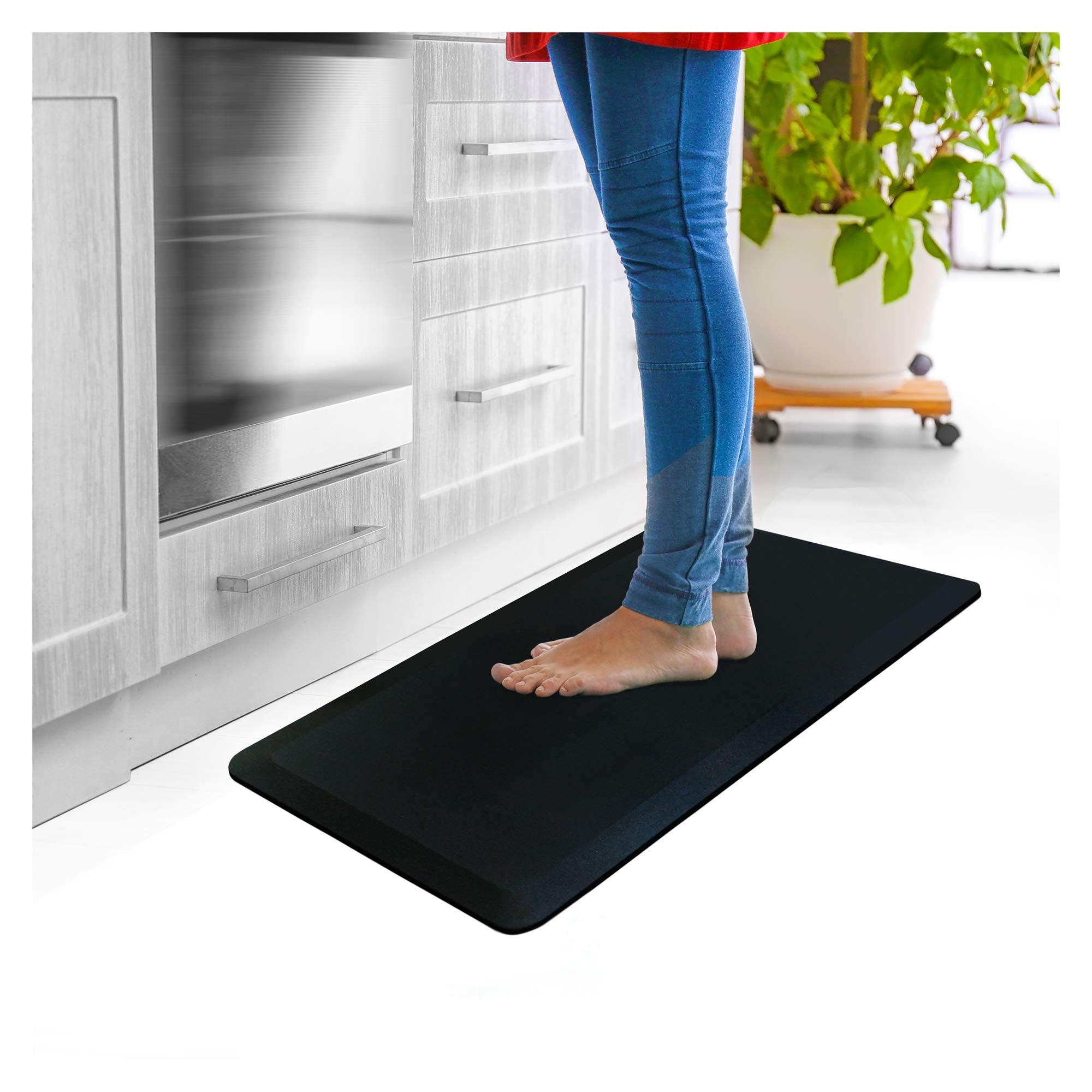 Floortex® Black Standing Comfort Mat - 20&quot; X 32&quot;