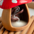 CHUNCHE Mushroom Incense Holder MG02 Resin Brown