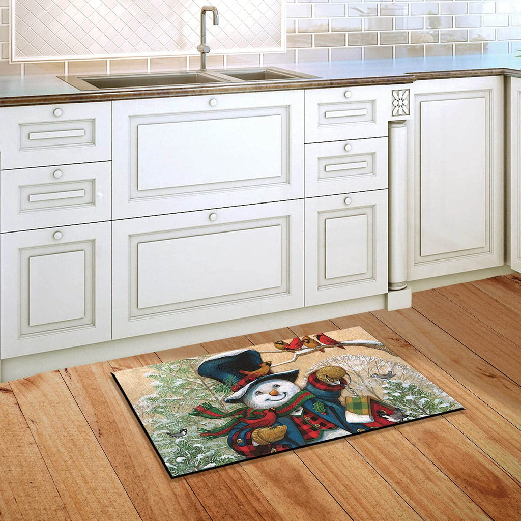 Briarwood Lane Winter Friends Snowman Doormat Cardinals Primitive Indoor Outdoor 30' X 18'