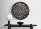 Monarch Specialties I 9025 Clocks, 30' Round, Large Oversized, Wall Clock, Brown, Transitional