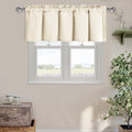 DWCN Bathroom Window Curtains, Valance Curtains for Living Room, Kitchen Valance Solid Short Topper, 18 Inch Basement Window Cur