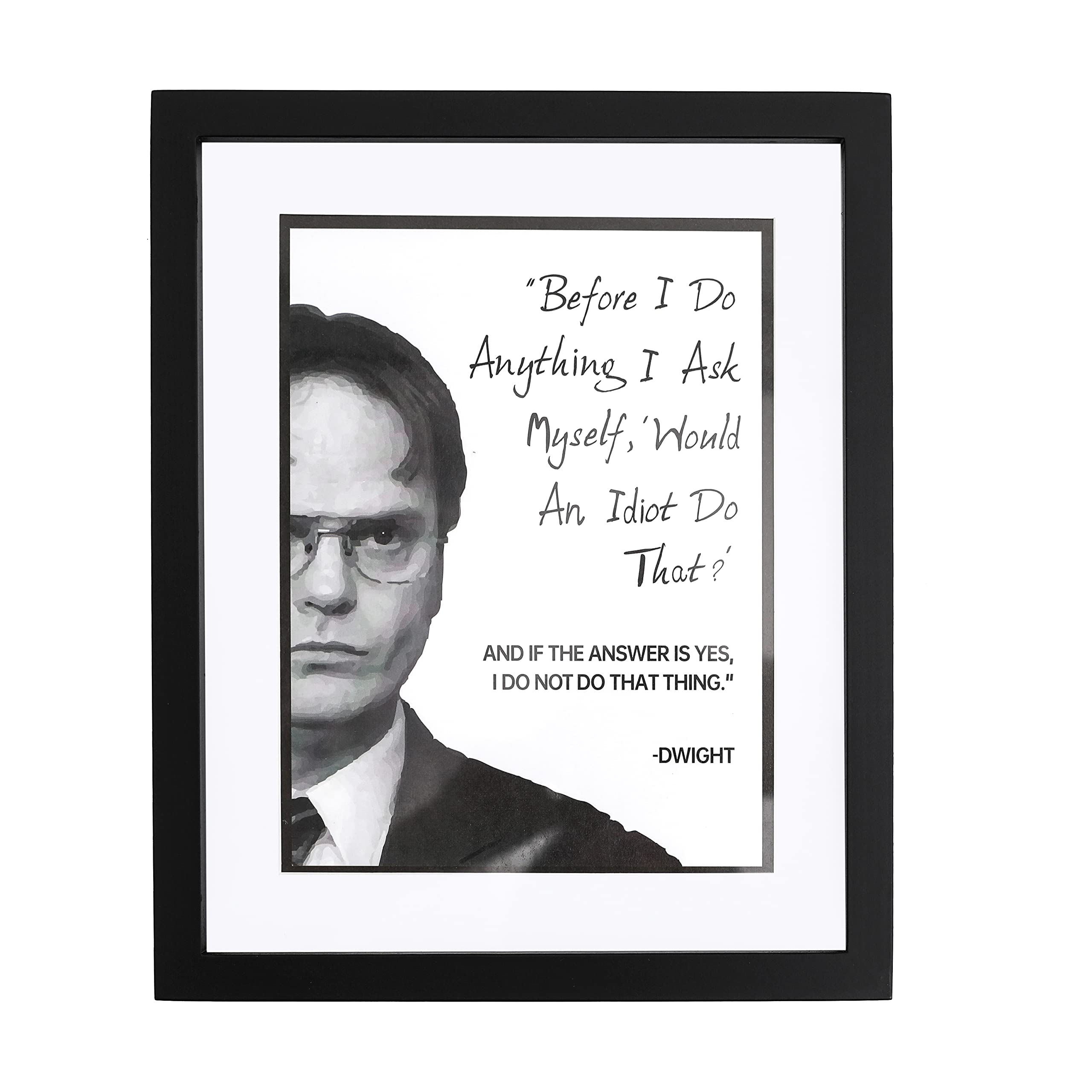 Homazing The Office Gifts - Dwight Schrute Poster With Frame 8X10 - Funny Wall Art For Office, Apartment, Funy Decor For Men Women Colleagues Coworkers The Office Fans