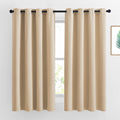Nicetown Bedroom Curtains Room Darkening Draperies - Biscotti Beige Room Darkening Drapes/Panels For Bedroom, Grommet Top 2-Pack