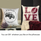 Thmyo 4-Pack 100% Cotton Comfortable Solid Decorative Throw Pillow Case Square Cushion Cover Pillowcase Sublimation Blank Pillow Covers Diy Throw Pillowcase For Sofa Christmas(20X20Inch/50X50Cm,White)