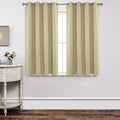 Joydeco Blackout Curtains 45 Inch Length 2 Panels Set, Thermal Insulated Long Curtains& Drapes 2 Burg, Christmas Curtains for Li