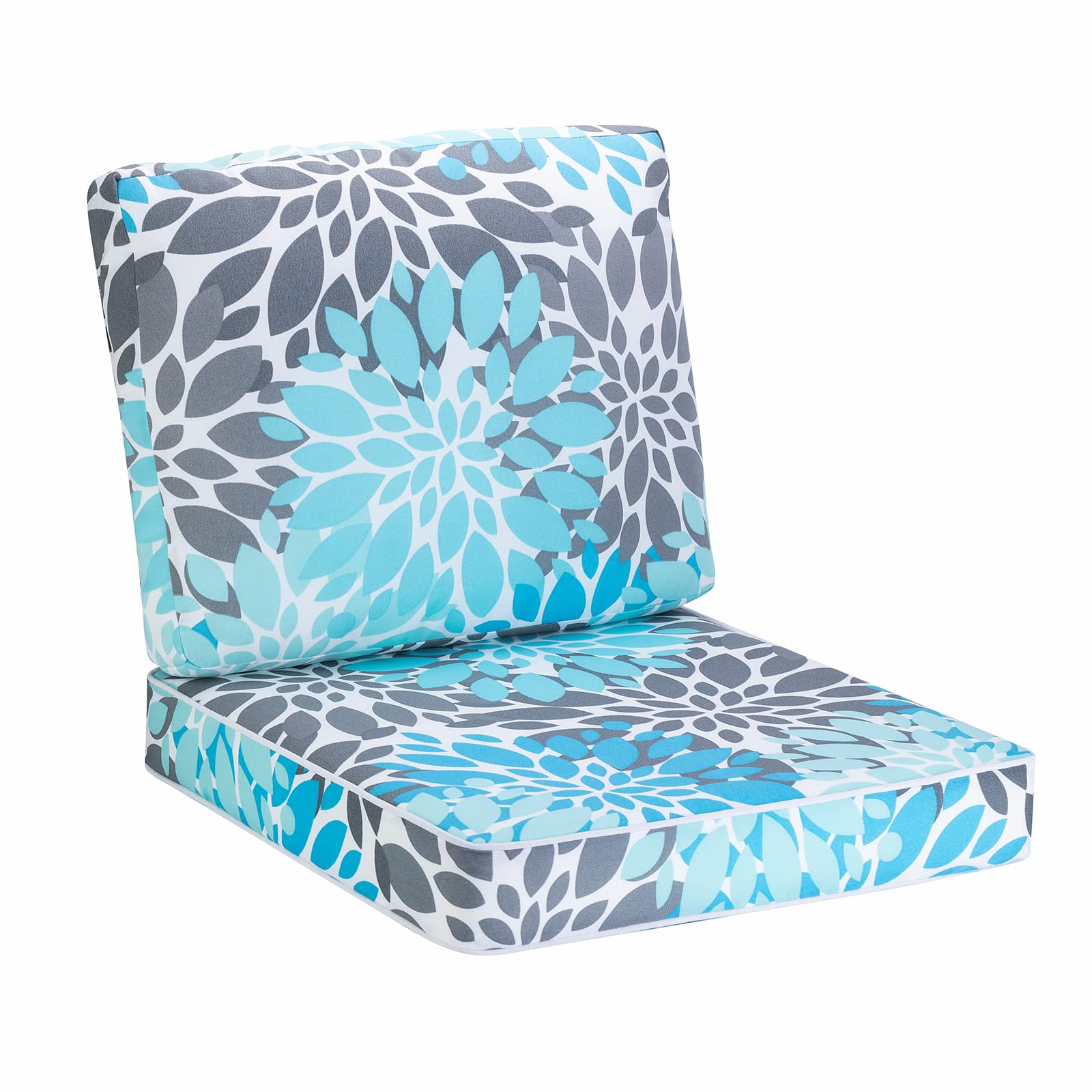 Jmgbird Outdoor Chair Cushion Tufted Pillow, Deep Seat Chair Cushion Set 22'X22' Outdoor Cushions For Patio Furniture