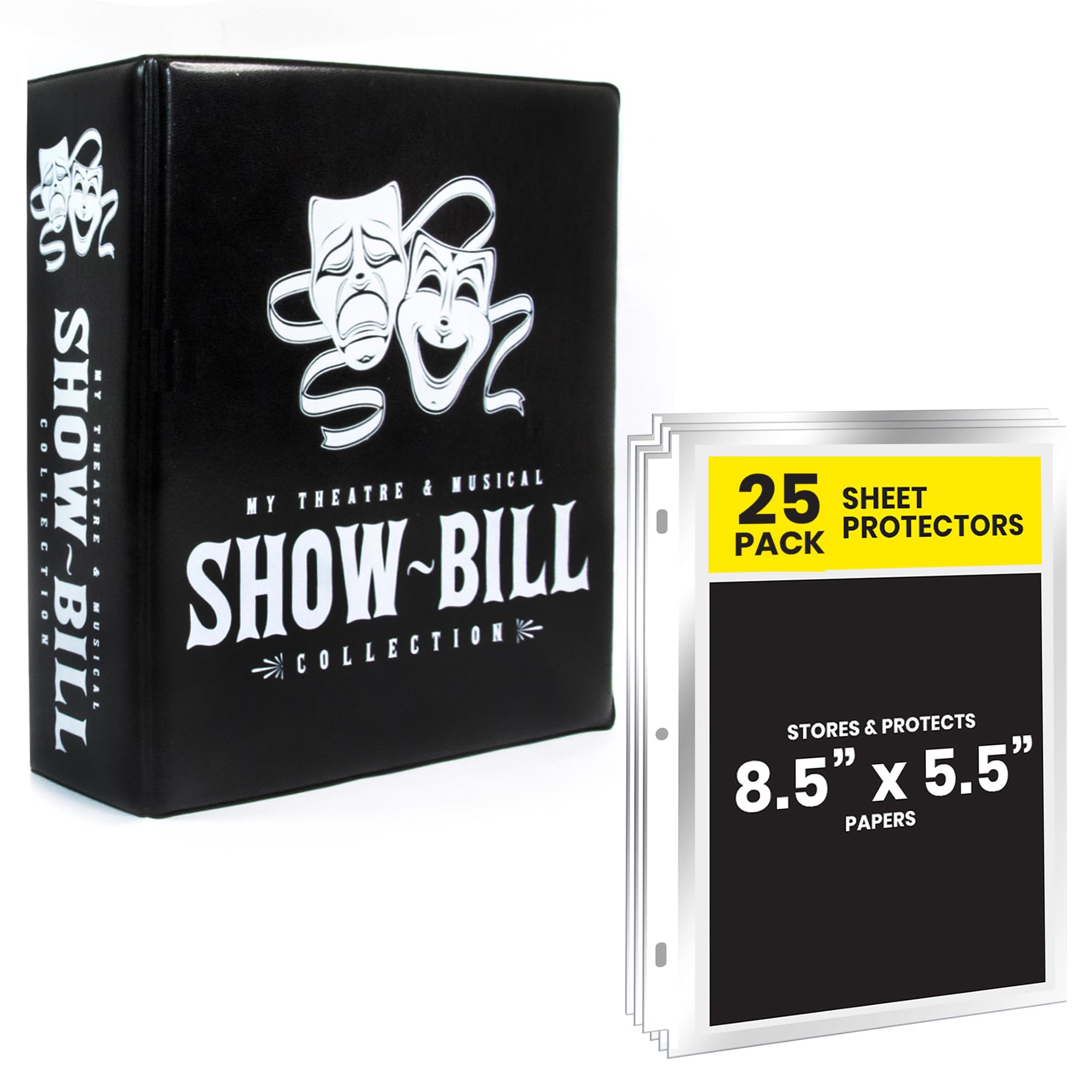 Show-Bill/Playbill Binder For Broadway And Theatre Show-Bills, Comes With 20 Sheet Protectors To Hold And Organize All Your Play