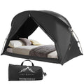 UNIHIMAL Bed Tent Canopy Queen, Blackout Portable Sleep Tent Easy Setup, Breathable Mesh, Privacy Curtains for Adults, Ideal for