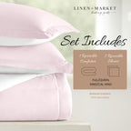 Linen Market Reversible Queen Comforter Set (3 Piece) - Bring Luxury Home With Our Soft And Lightweight Down Alternative Comfort