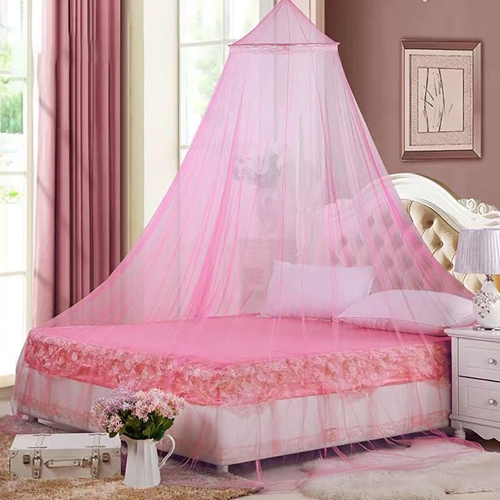 Eimilaly Bed Canopy Mosquito Net, Bed Canopy For Girls Room Decor - Insect Protection Hanging Canopy For Adults, Babies, Outdoor