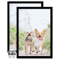 icariery Black 24x24 Picture Frame Set of 2, High Transparent Picture Frames for 24 x 24 Square Photo Canvas Collage Poster Cert