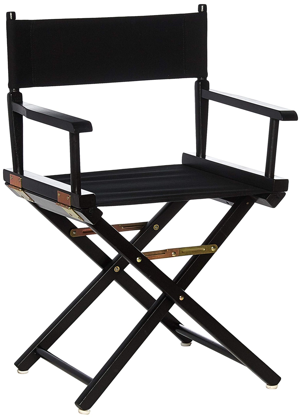 Casual Home Director'S Chair ,Black Frame/Black Canvas,18&quot; - Classic Height