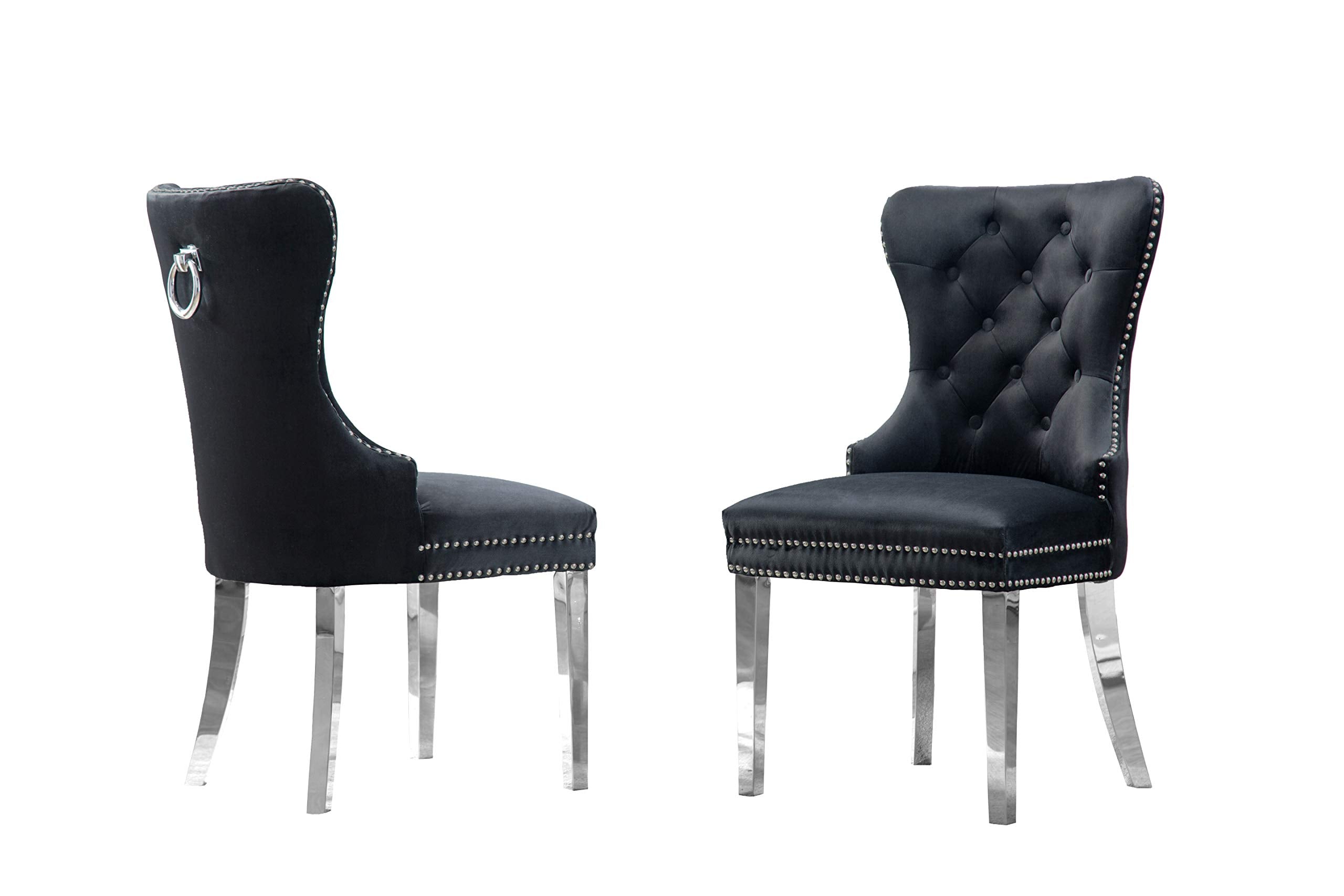 Best Quality Furniture 5Pc Dining Set (1 Table + 4 Chairs), White, Black