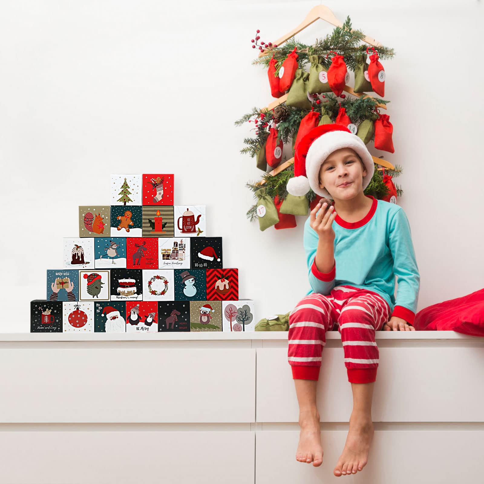 Naler Christmas Advent Calendar Boxes 2024 Countdown To Christmas Empty Gift Boxes To Fill For Christmas Party Favor Holiday Dec
