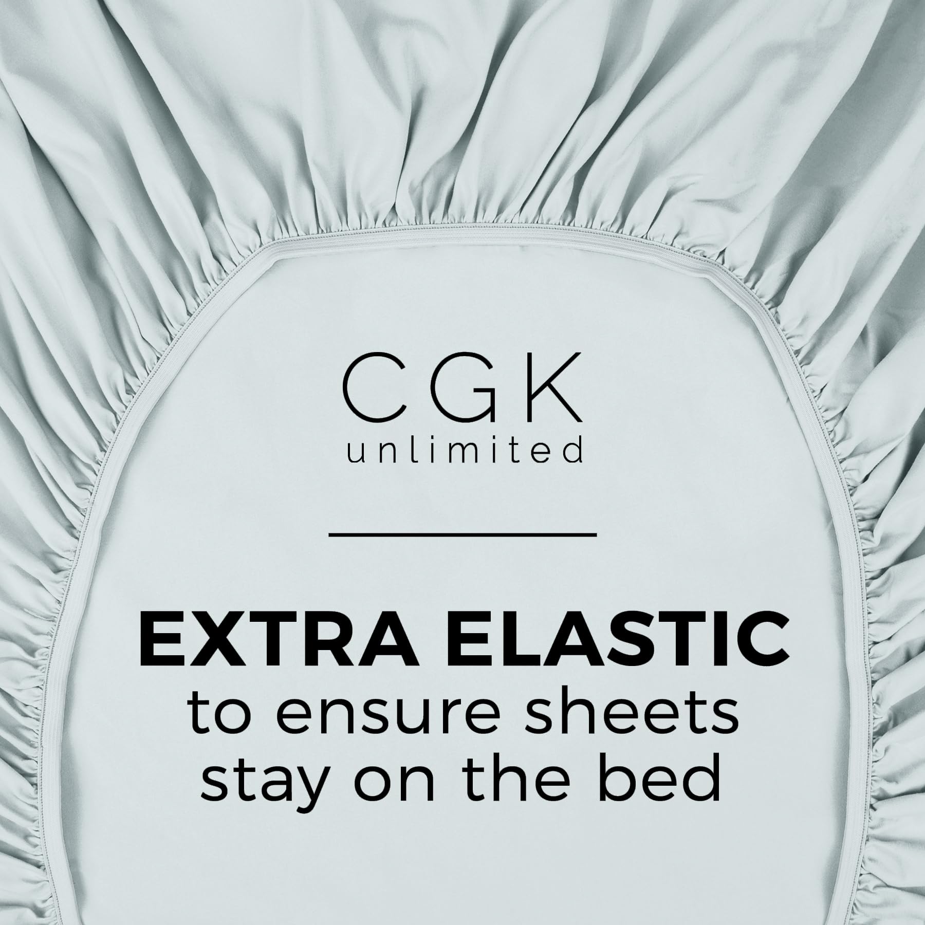 Full Size Fitted Bed Sheet - Hotel Luxury Single Fitted Bottom Sheet Only - Fits Mattress Between 8 To 16 Inches - Deep Pockets, Extra Soft And Wrinkle Free - Easy-Fit, Breathable & Cooling - Ice Blue