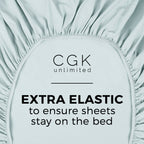 Twin Size Fitted Bed Sheet - Hotel Luxury Single Fitted Bottom Sheet Only - Fits Mattress Between 8 To 16 Inches - Deep Pockets, Extra Soft And Wrinkle Free - Easy-Fit, Breathable & Cooling - Ice Blue