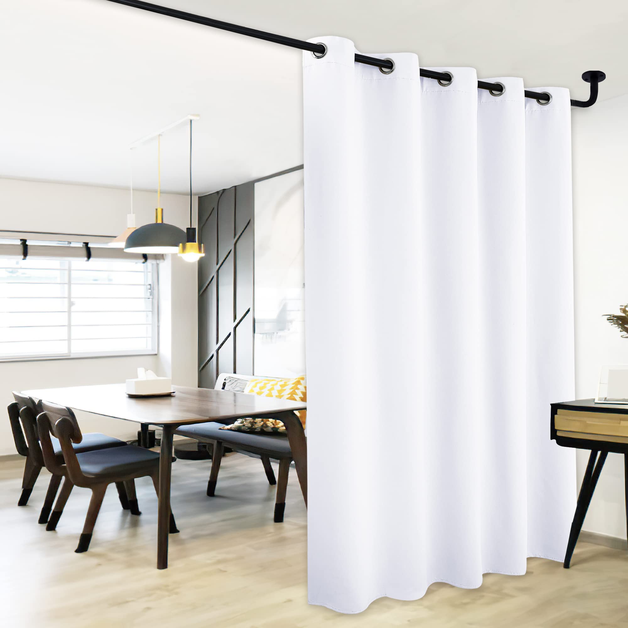 NICETOWN Sliding Door Curtain Window Treatment, Energy Smart Thermal Insulated Extra Wide Solid Blackout Curtain Drape for Patio