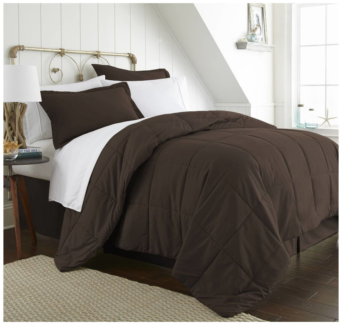 Ienjoy Home Bed In A Bag, King, Chocolate