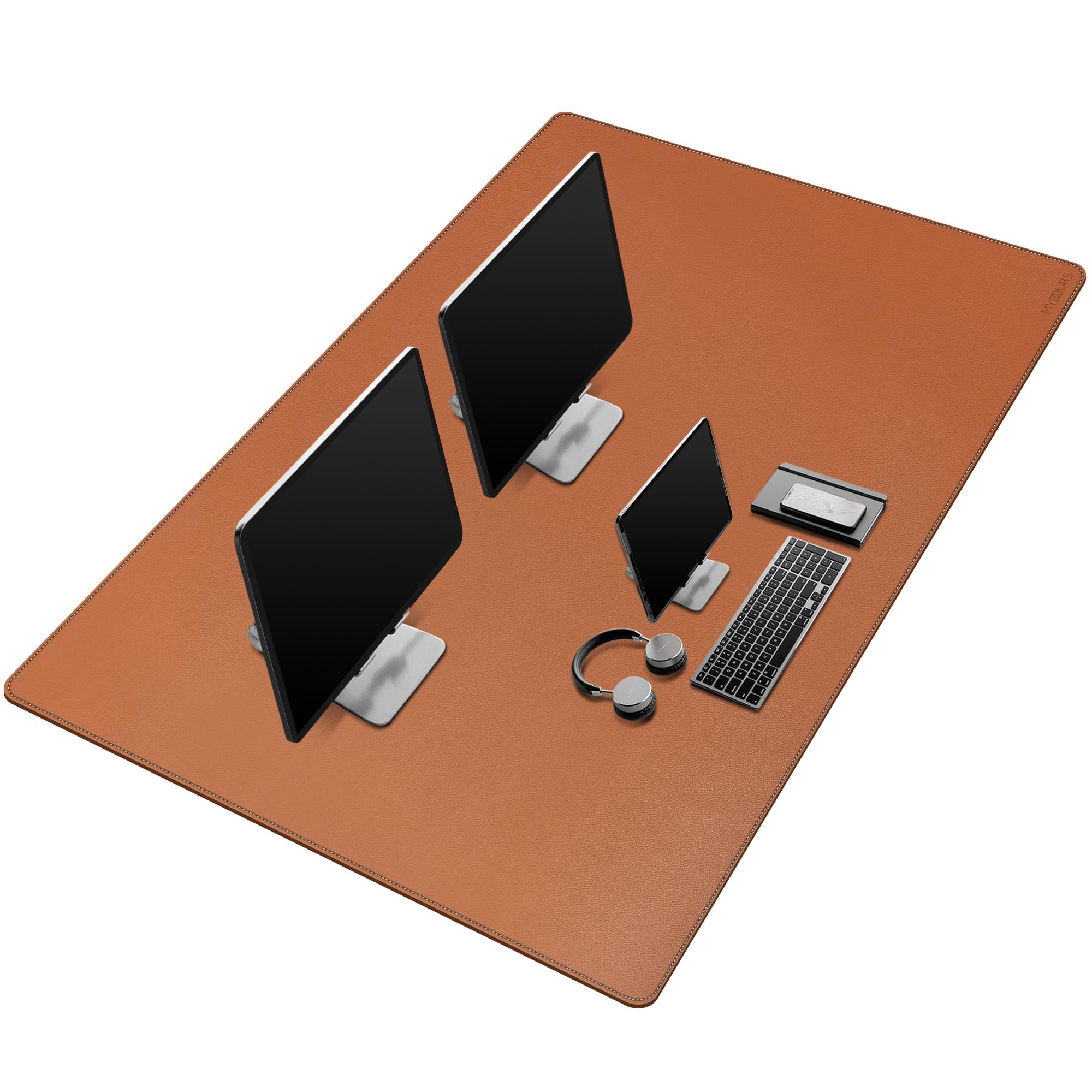 Mydours 55 x 28 PU Leather Desk Mat, Huge Gaming Mouse Pad XXXL,Dual-Sided Multifunctional Portable Desk Pad Blotter,Easy Clean 