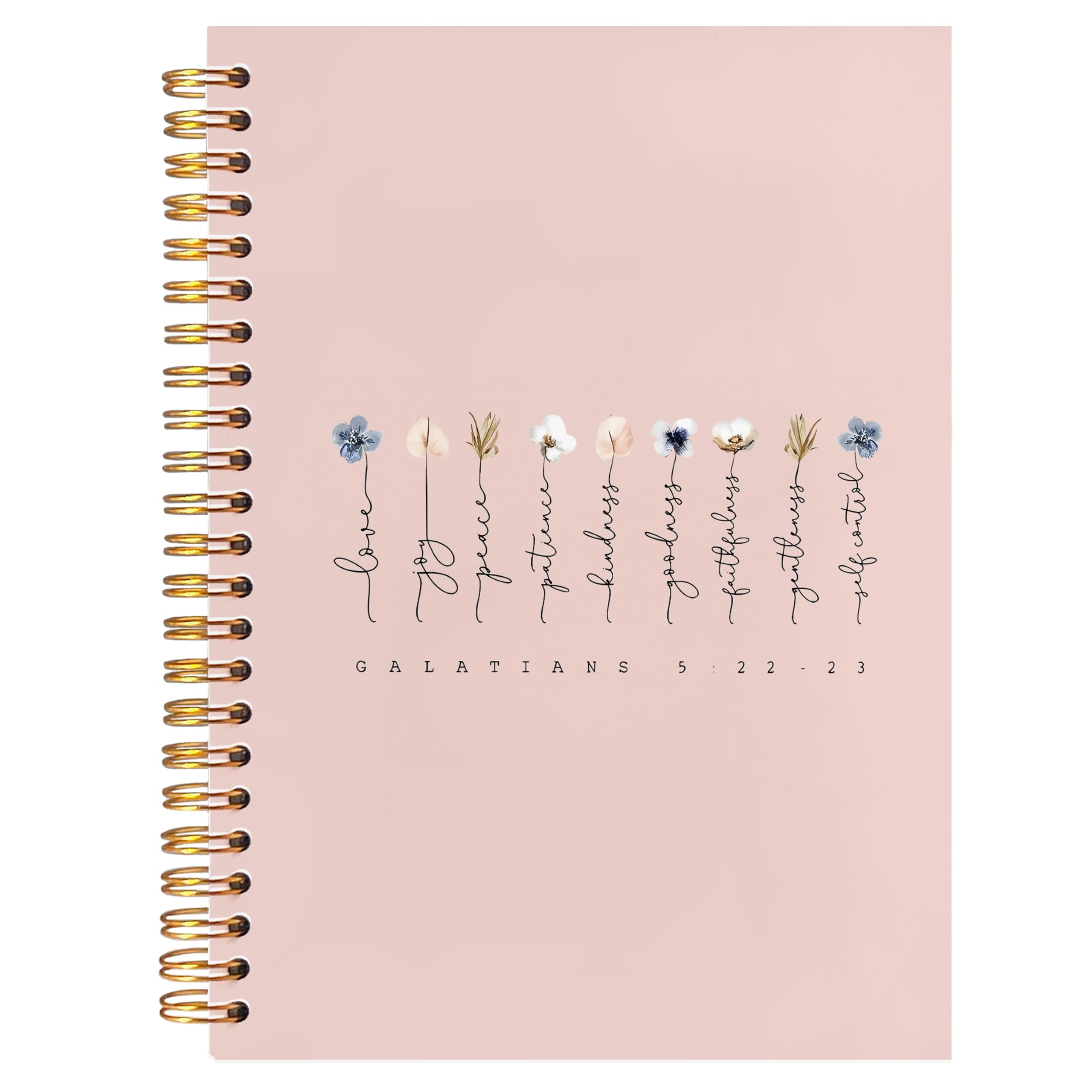 Bearcake Fruit Of The Spirit Boho Floral Christian Notebook Journal,Bible 5:22-23 Christian Gifts For Women,Bible Notebooks For