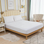 Kingnex Full Size Mattress Protector Waterproof Jersey Ultra Soft Noiseless Smooth Top Fitted Matressprotector Cover With Stretc