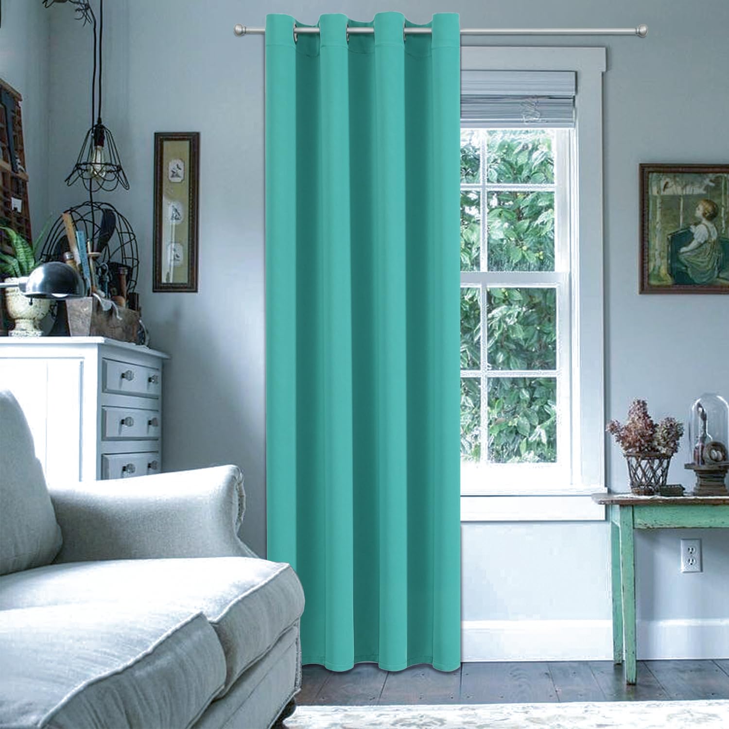Chrisdowa Grommet Blackout Curtains For Bedroom - Thermal Insulated Room Darkening Curtains For Living Room (1 Panel Set, Teal,