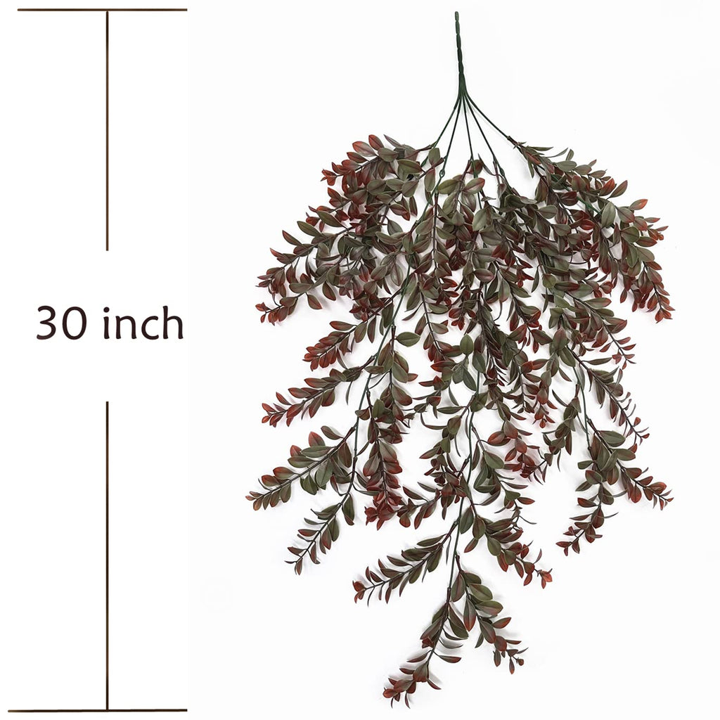 Artificial Hanging Vine Plants, Fake Foliage Ivy Plant Plastic Leaves Vines Uv Resistant Greenery Faux Flowers Decor Home Indoor
