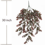 Artificial Hanging Vine Plants, Fake Foliage Ivy Plant Plastic Leaves Vines Uv Resistant Greenery Faux Flowers Decor Home Indoor