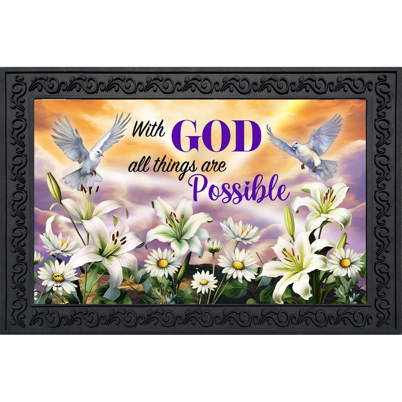 Briarwood Lane Sunrise Easter Cross Doormat