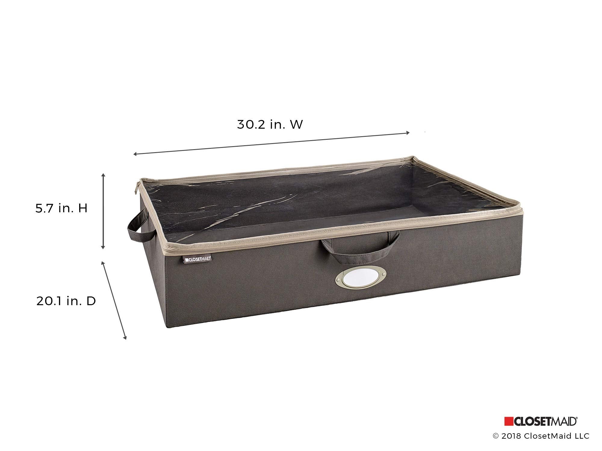 Closetmaid 31495 Under-Bed Fabric Storage Bag, Gray